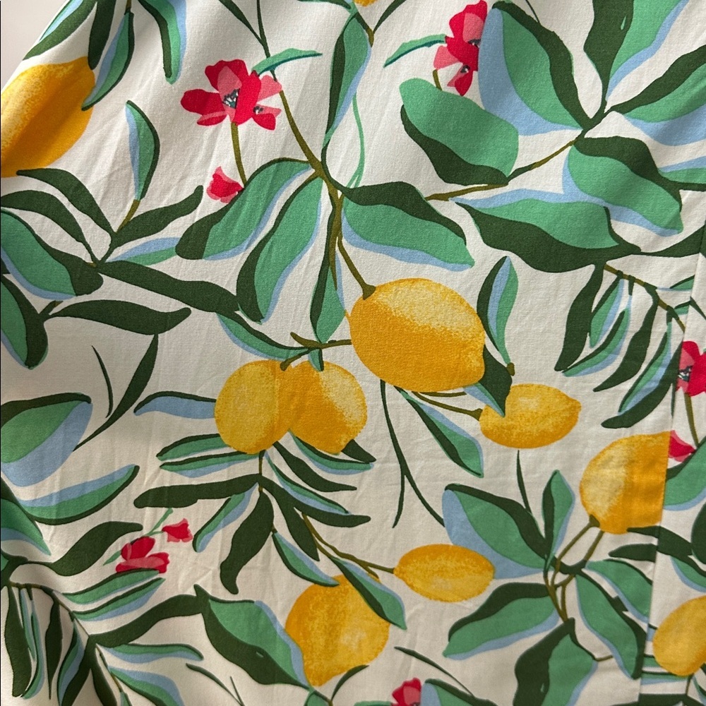 Ava & Viv Green Floral Midi Dress with Yellow Accents - Picture 9 of 14